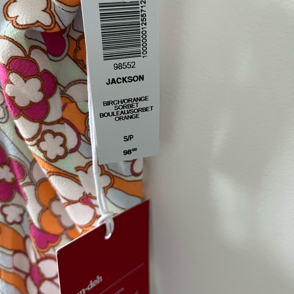 Aritzia JACKSON Sorbet Orange Floral Dress - Picture 3 of 5